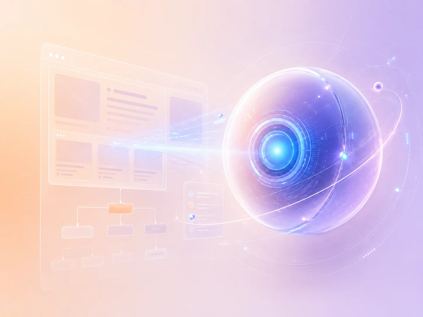 Audit Core che scansiona struttura, wireframe e mappa di un sito durante una diagnosi tecnica