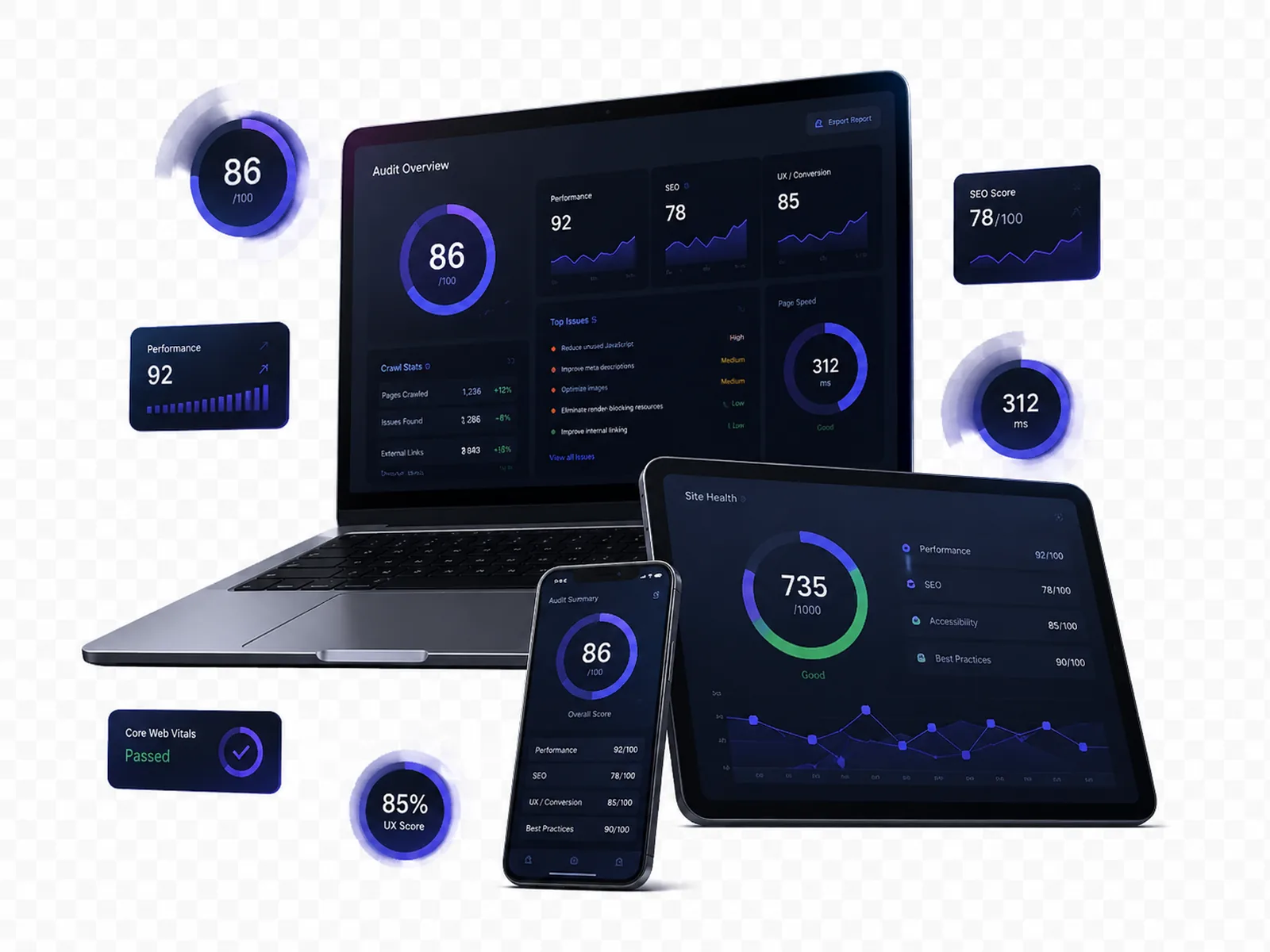 Risultato operativo dopo restyling sito web su desktop e mobile
