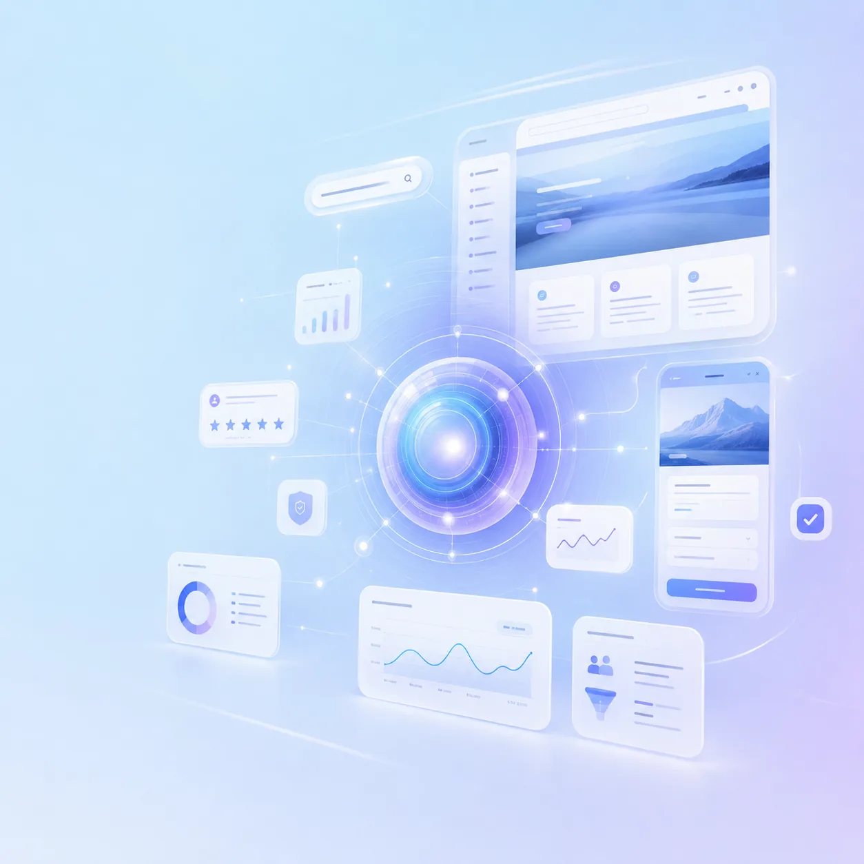 Sistema digitale per realizzazione siti web a Viterbo con UX, SEO, performance e conversioni in stile chiaro premium