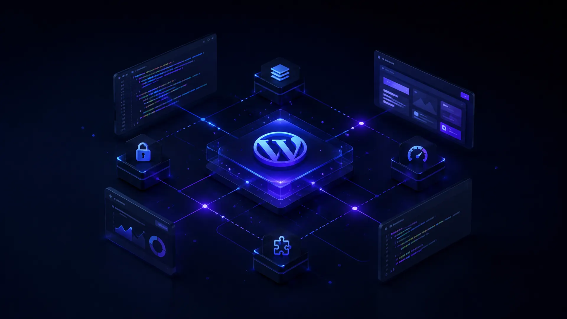 Architettura WordPress custom con codice, performance, sicurezza e struttura modulare