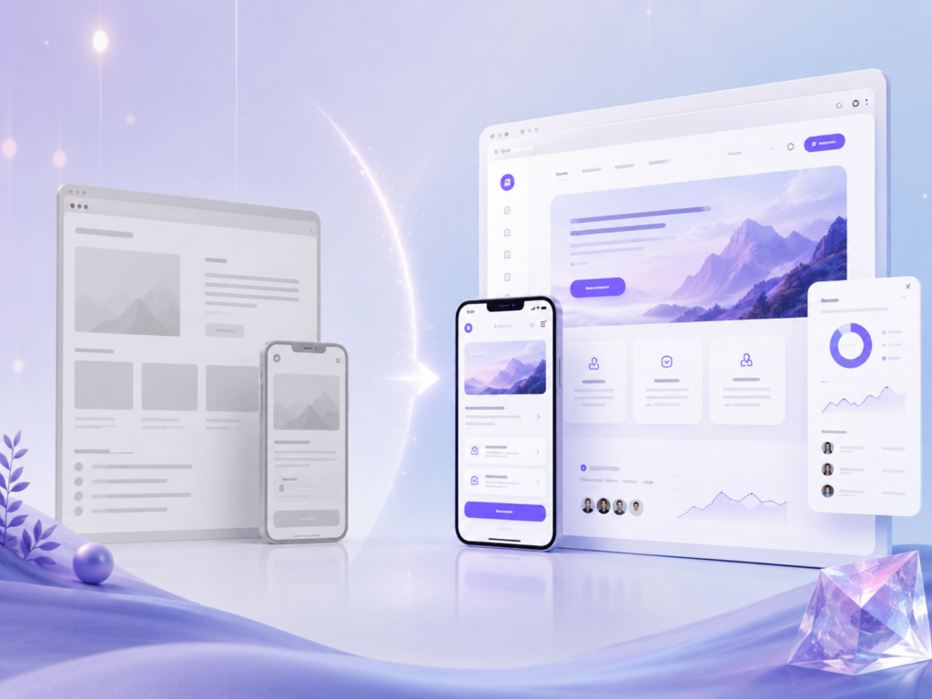 Restyling sito web prima e dopo con miglioramento UX UI