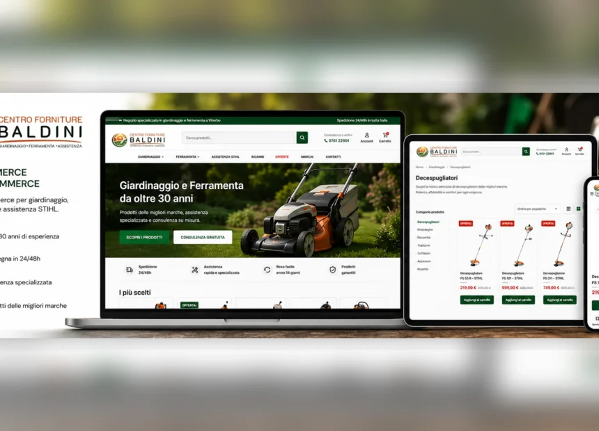 Anteprima case study Centro Forniture Baldini: progetto WordPress custom, UX e performance