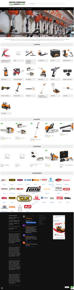 vecchio sito web Centro Forniture Baldini